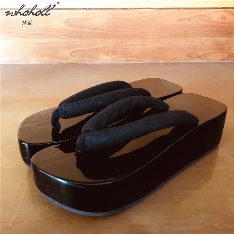 Geta Man's Slipper Women's Summer Clogs Flip-flops Wooden Japanese Geta Cosplay Costumes Shoes WHOHOLL cosplay shoes