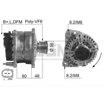 

038903023L ALTERNATOR VOLKSWAGEN NEW BEETLE (9C1/1C1)