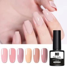 NEE JOLIE, 8 мл, Гель-лак для ногтей, чистый розовый цвет, серия, Перманентный замачиваемый УФ-Гель-лак, Одноцветный дизайн ногтей, Гель-лак