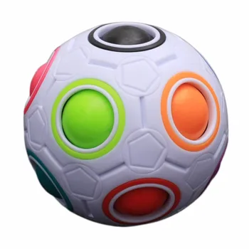 

Creative Children Kid Spherical Rainbow Ball Football Magic Toy Colorful Learning Education Puzzle Block Toy New HOt!