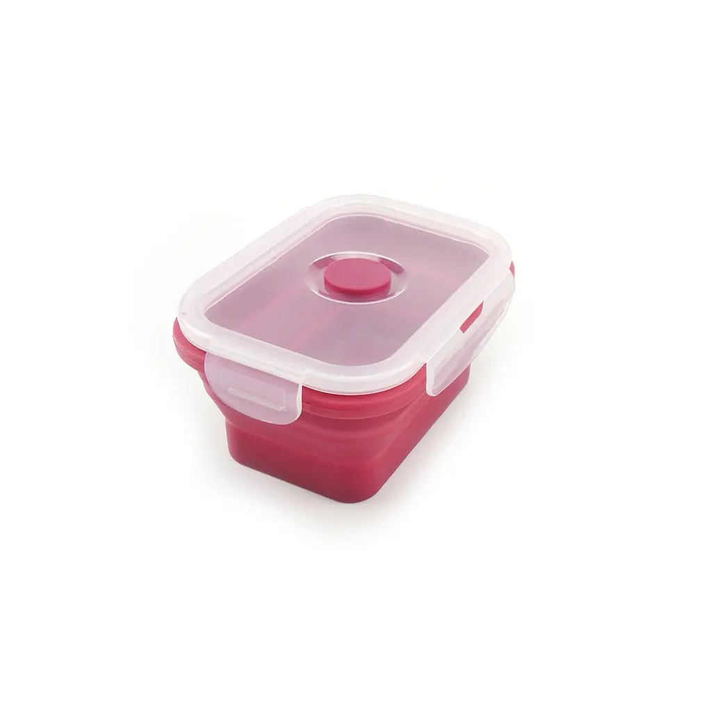 Practical Colorful Foldable Silicone Lunch Box Eco-Friendly Portable Size Children Food Container Microwave Oven Lunchbox | Дом и сад