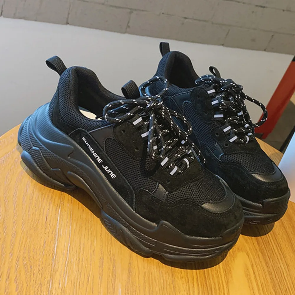 Обувь для папы на массивном каблуке Новинка 2020 года женские кроссовки модные