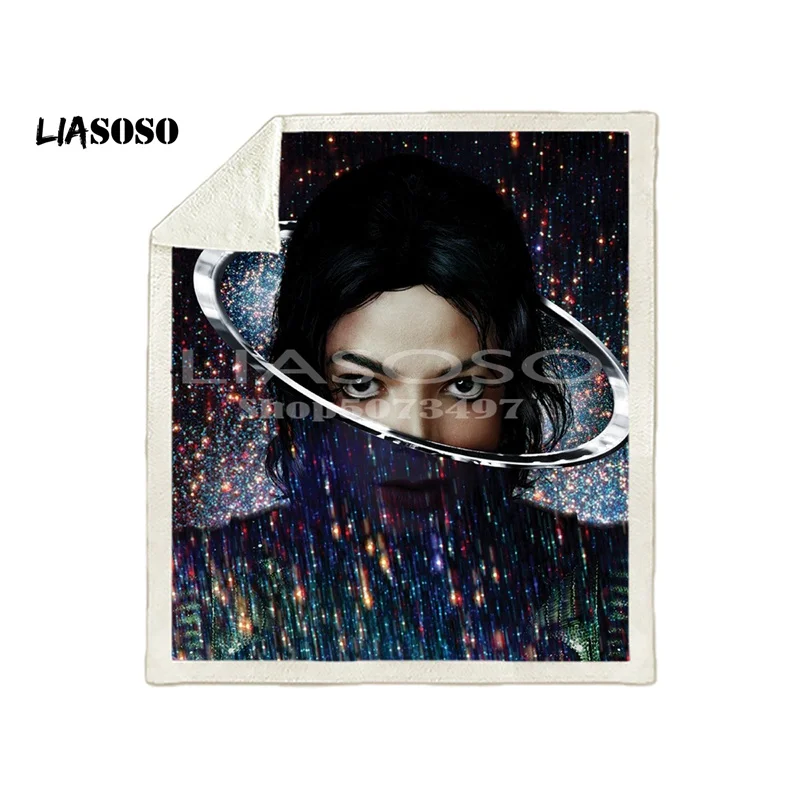 New Michael Jackson Hallyday Blankets 3D Printing Soft Blanket Throw On Home/Sofa/Bedding Portable Adult Travel Cover Blanket - Цвет: 2