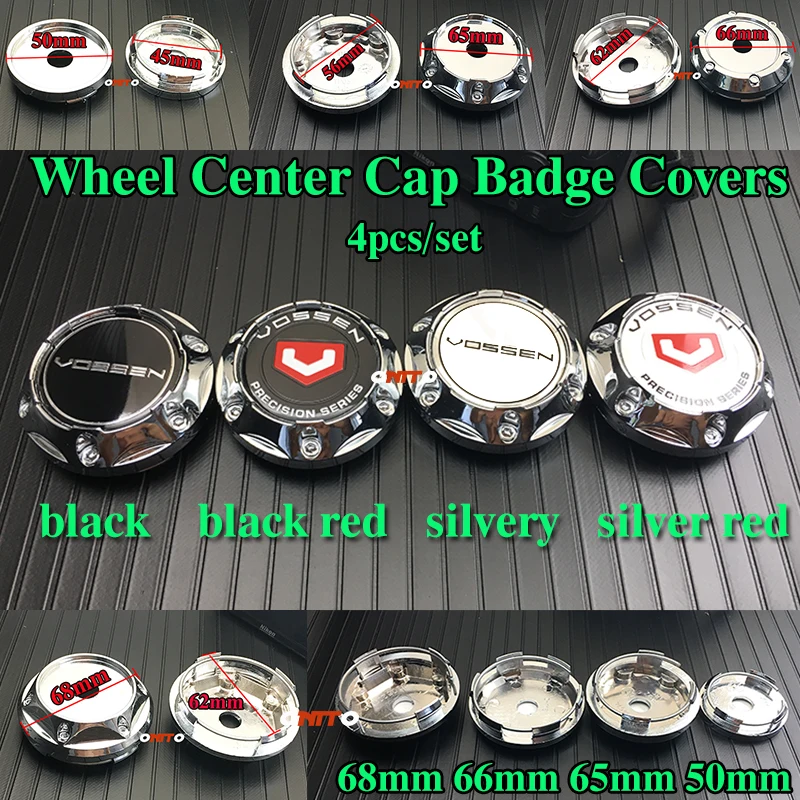 

Chrome 4PCS VOSSEN logo Wheel High Cap Wheel Rim Center Cap Badge Embleem Covers 50mm 65mm 66mm 68mm Car Accessorie for All Car
