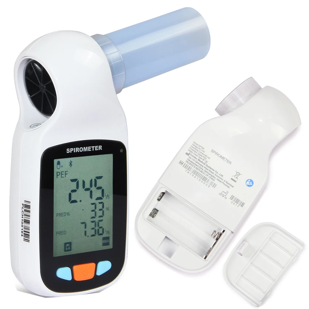 SP70B Digital Spirometer Handheld Bluetooth Lung Function Tester Breathing Spirometry Diagnostic Software FVC VC SVC MVV CE,FDA