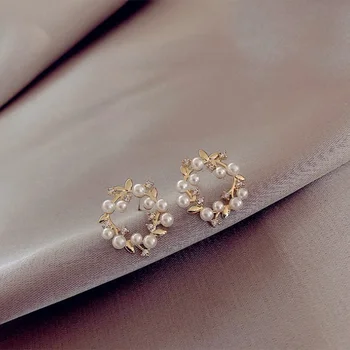 

2020 Fashion Jewelry Diamonds Pearl Earrings Statement Earrings For Female Pearl Ear Elegant Earrings Jewelry Gift