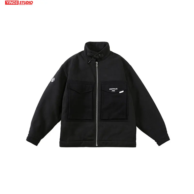 Прямая поставка 2020 осенние мужские винтажные уличные Топы уличная однотонная