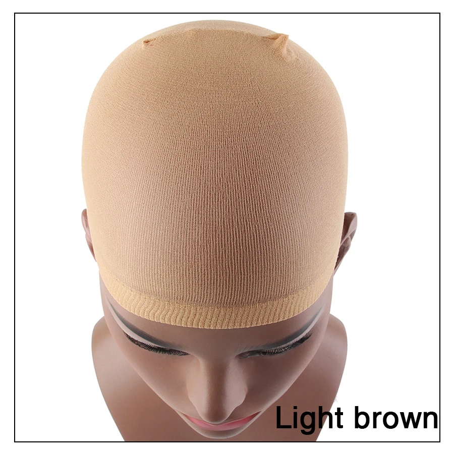Alileader Top Selling 2pcs/pack Hair Mesh Wig Cap 4colors Comfortable Stretchable Monofilament Wig Caps For Making Wig Free Size