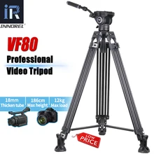 

INNOREL VF80 Professional Heavy Video Aluminum Tripod 188cm Hydraulic Fluid Head F80 For DSLR Camera Camcorder Slider 12kg Load