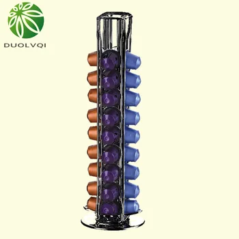

Practical Coffee Capsules Storage Pod Holder Fits For 40 Nespresso Capsules Dispensing Tower Stand soporte capsulas nespresso