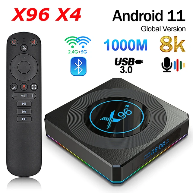 Receiver X4 Amlogic S905X4 Smart TV Box Android 11 4GB 128G 32GB 64GB Dual  Wifi BT AV1 Media Player TVBOX 4K 1000M Set Top Box - AliExpress