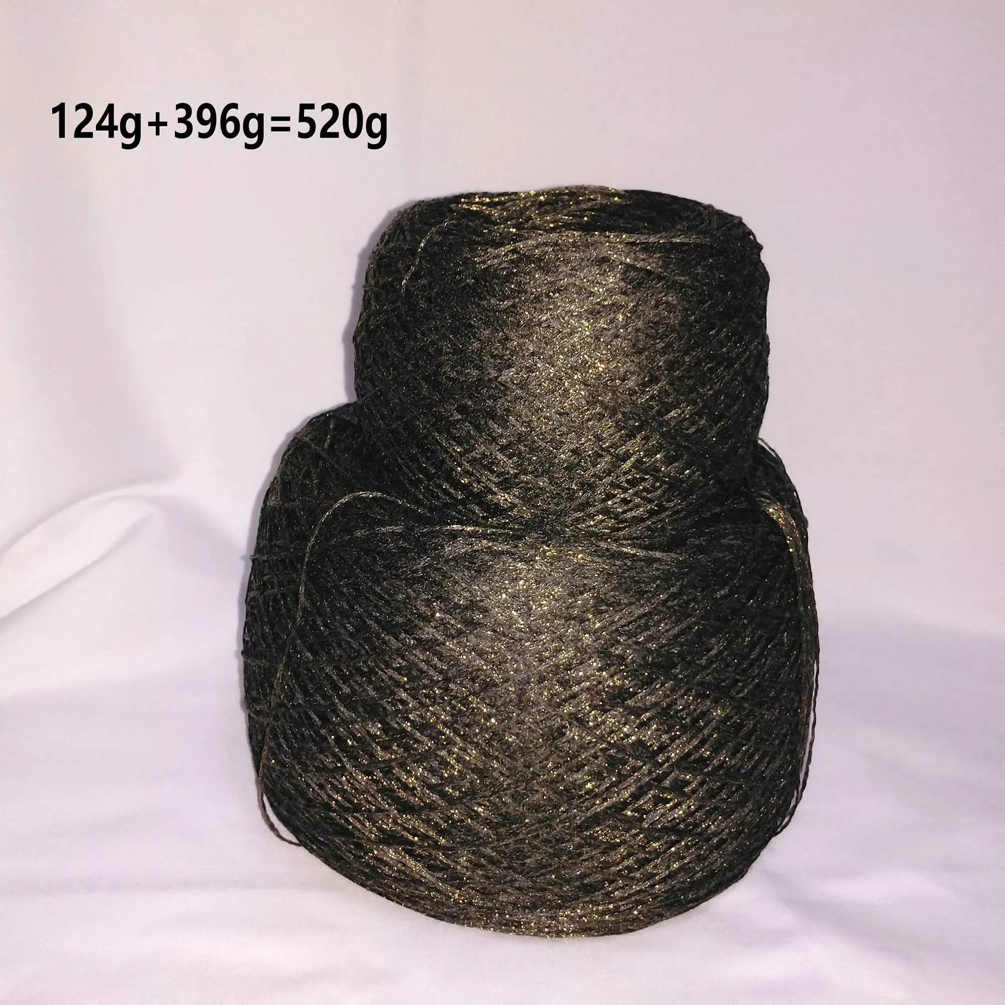 2 skeins total 520g Люрекс льняная пряжа темно-оливковая 500 г DIY пряжа для вязания крючком сумка шляпа необычная пряжа - Цвет: 2 skeins total 520g