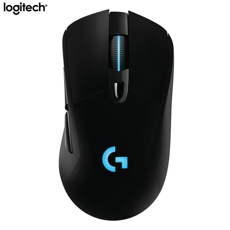 Беспроводная игровая мышь logitech G703 LIGHTSPEED, 2,4 ГГц, оптическая эргономичная мышь, 12000 dpi, RGB POWERPLAY, зарядная мышь для ПК, ноутбука