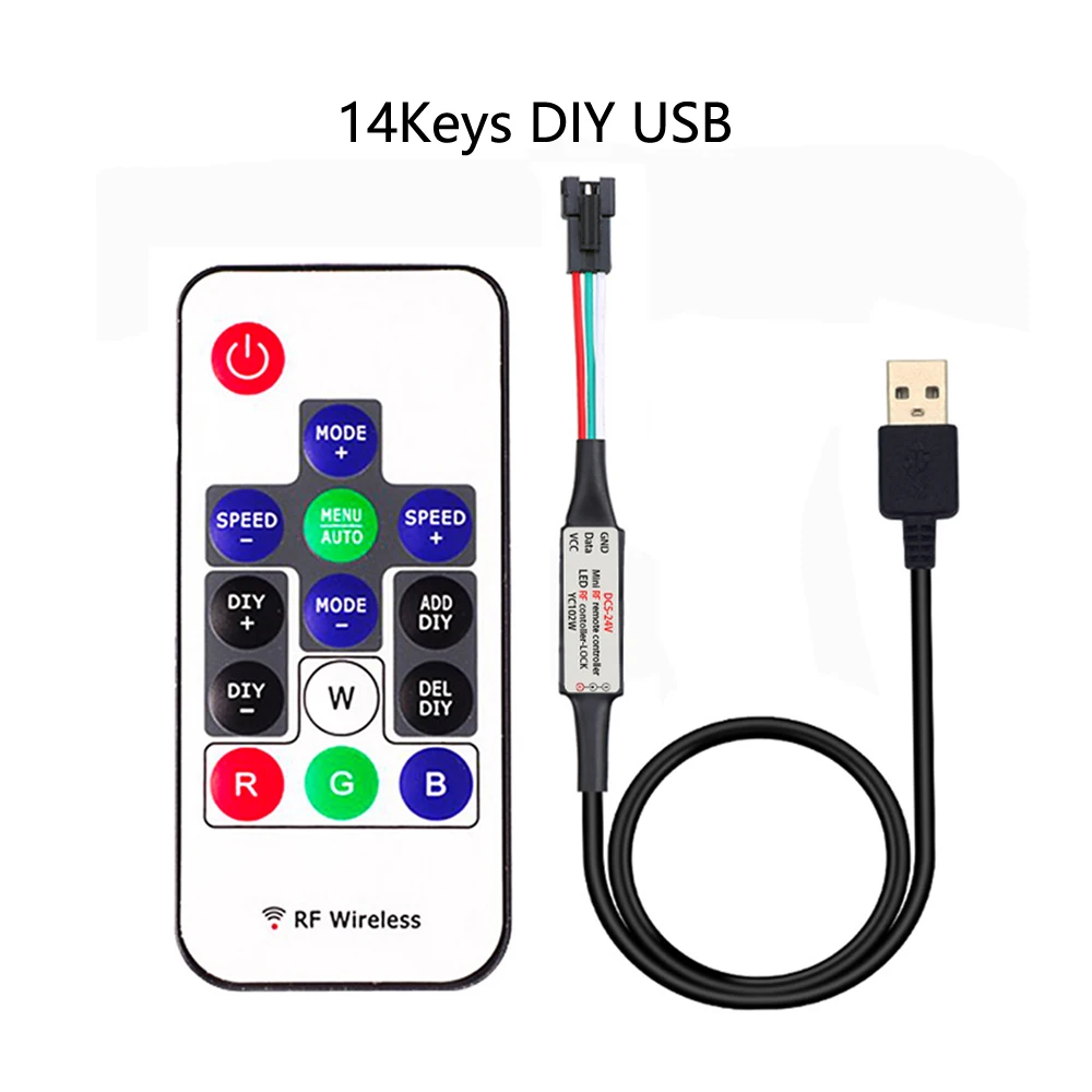 USB/DC СВЕТОДИОДНАЯ Пиксельная лента для управления светильник ением мини 3 клавиши