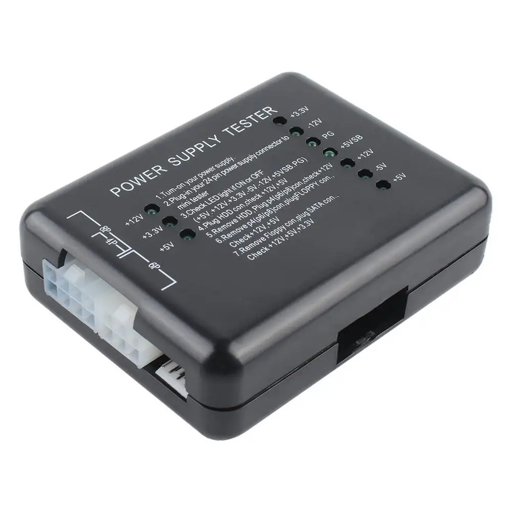 

Power Supply Tester Checker LED 20/24 Pin for PSU ATX SATA HDD Tester Checker Meter Measuring for PC Compute tester Wholesale
