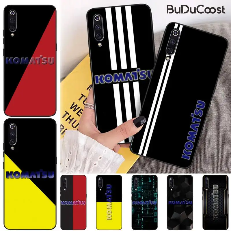 

Manton Excavator brand Komatsu Coque Shell Phone Case for xiaomi mi 8 9 8SE 9SE 8Lite mix2 2S max2 3 Pocophone F1