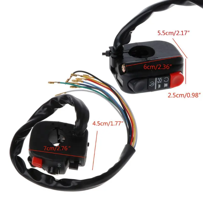1pc good performance 12V Motorcycle Handle Switch Universal Size Right/Left 22mm For SR400 ATVs