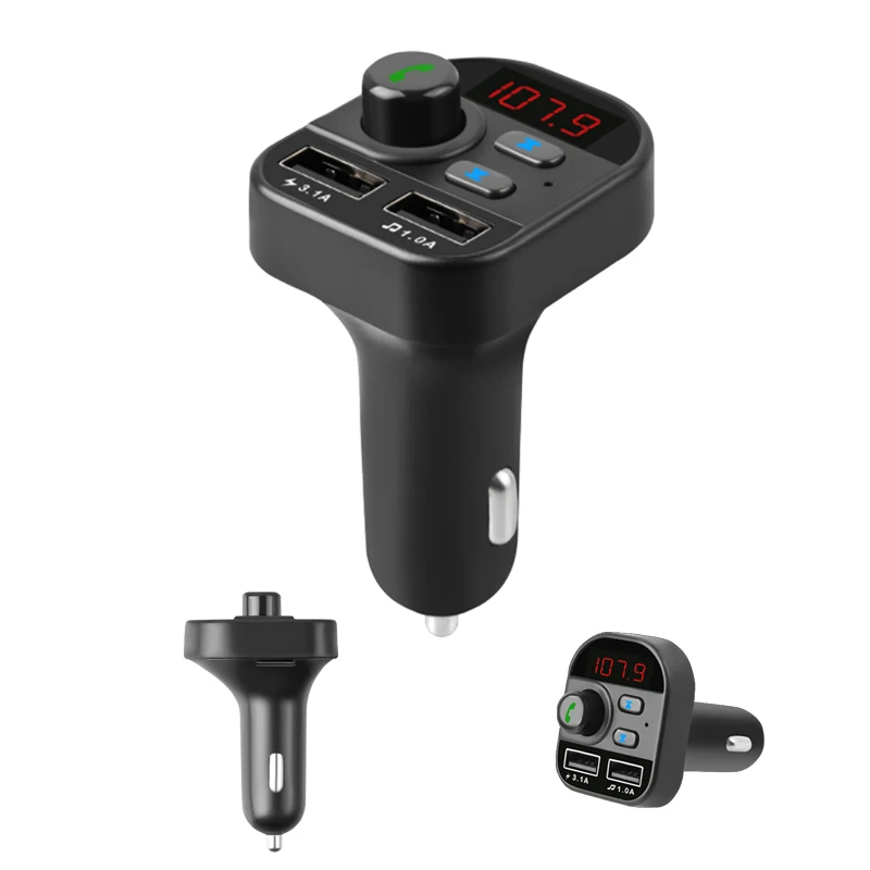 DHKEJI автомобильный fm-передатчик Bluetooth hands-free телефонная карта без потерь Автомобильная Быстрая зарядка двойной USB Автомобильный MP3