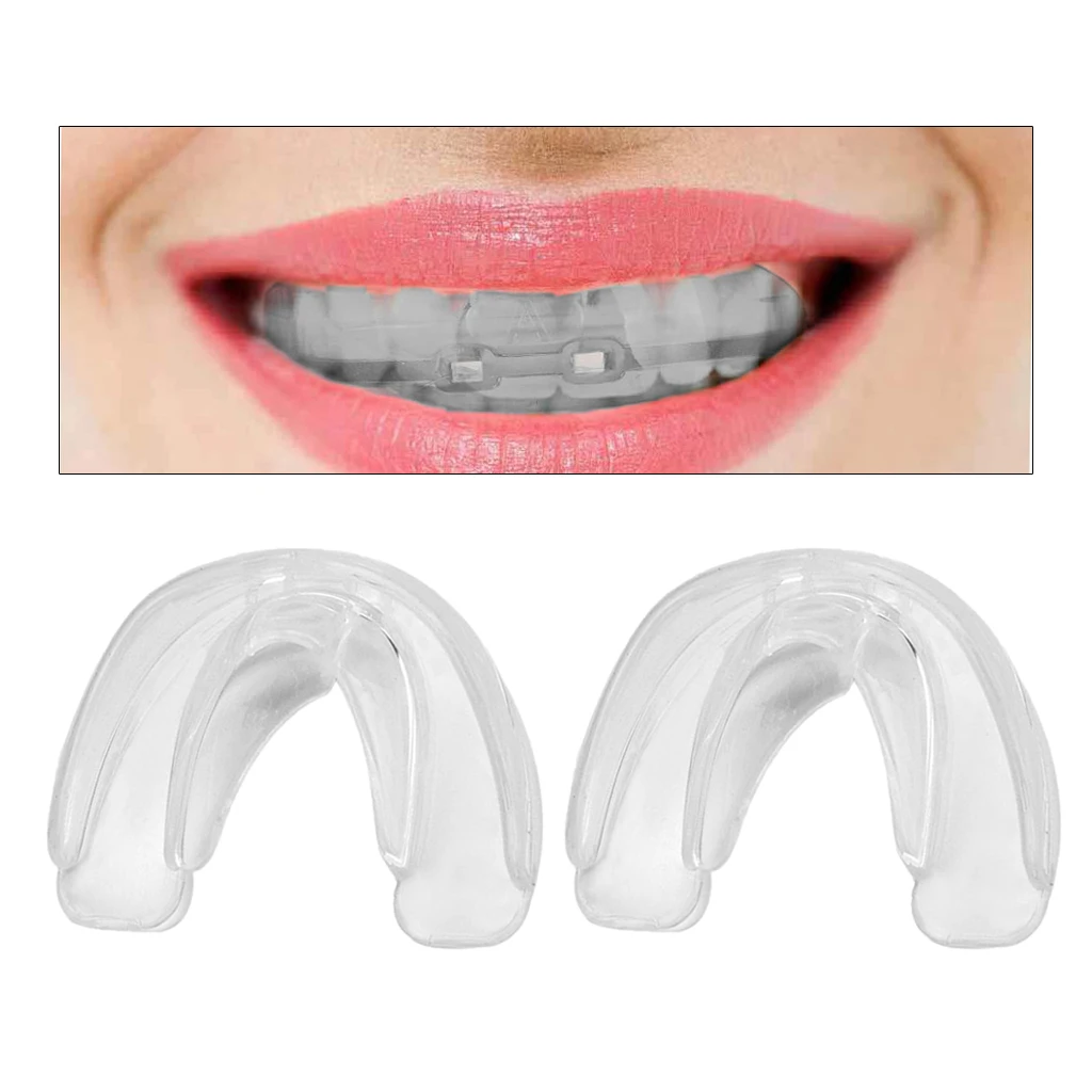 2Pcs  Retainer Braces, Adult Teeth Straightening Retainer  Appliance, Mouth Guard for Grinding Teeth