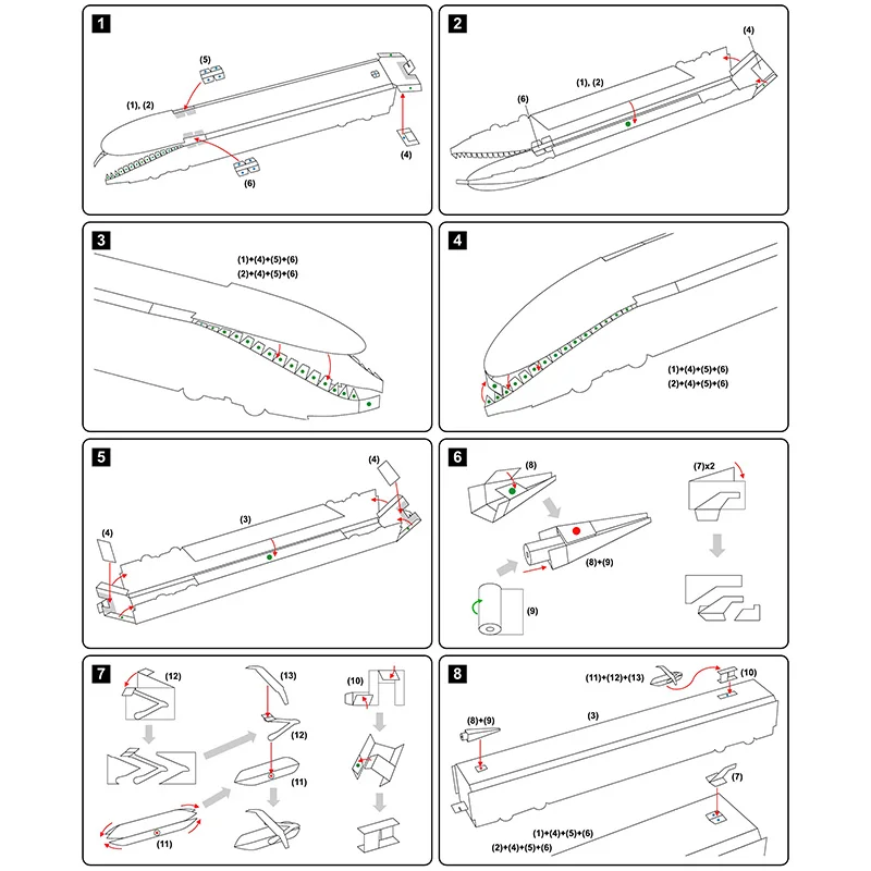 Shinkansen Series E7 Kagayaki Mini Train Locomotives Origami