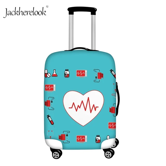 Jackhereook медицинский чехол для чемодана с сердечком и любовью, эластичный багажный чехол, водонепроницаемая бирка для багажа, костюм "18-32" дюймов, аксессуары для путешествий - Цвет: HXA318
