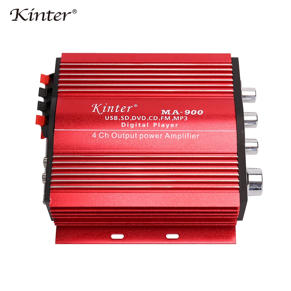 Kinter MA-900 Bluetooth усилитель аудио 4 канала Стерео Усилители звука с поддержкой USB, SD карт памяти, MP3 FM радио поставить DC12V 5A Мощность адаптер