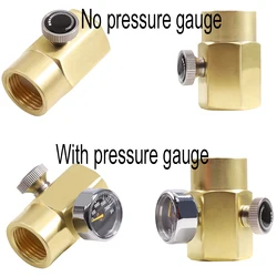 Refill-Adaptor Cylinder Bleed-Valve Pin-Valve Co2 Tank SodaStream Adapter with Pressure Gauge for Paintball Pistol Equipement