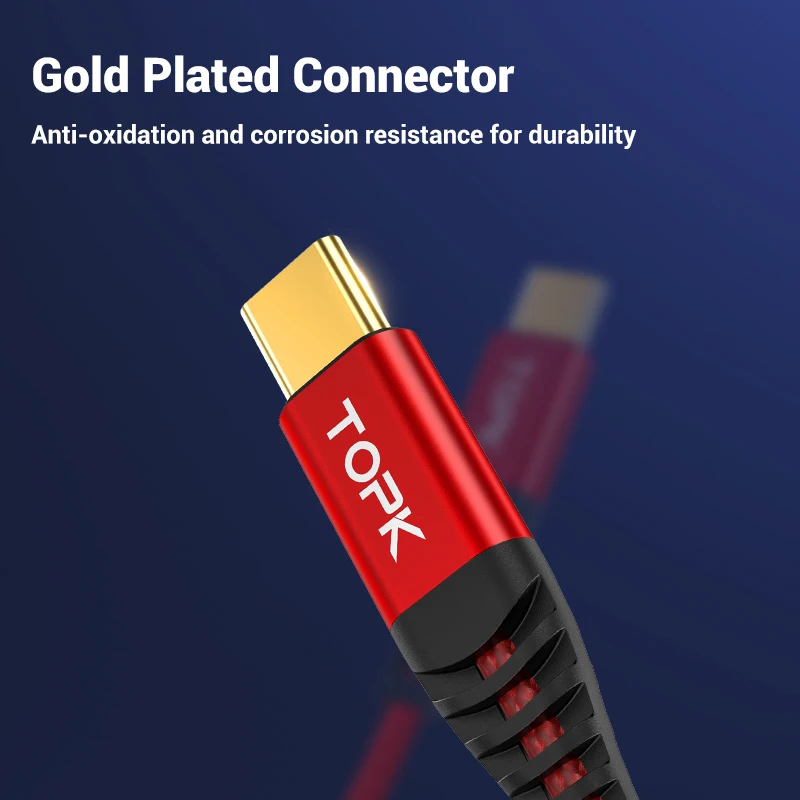 TOPK USB C к usb type C кабель для Xiaomi Redmi Note 8 Pro Quick Charge 3,0 PD 60 Вт Быстрая зарядка для MacBook Pro Кабель зарядного устройства