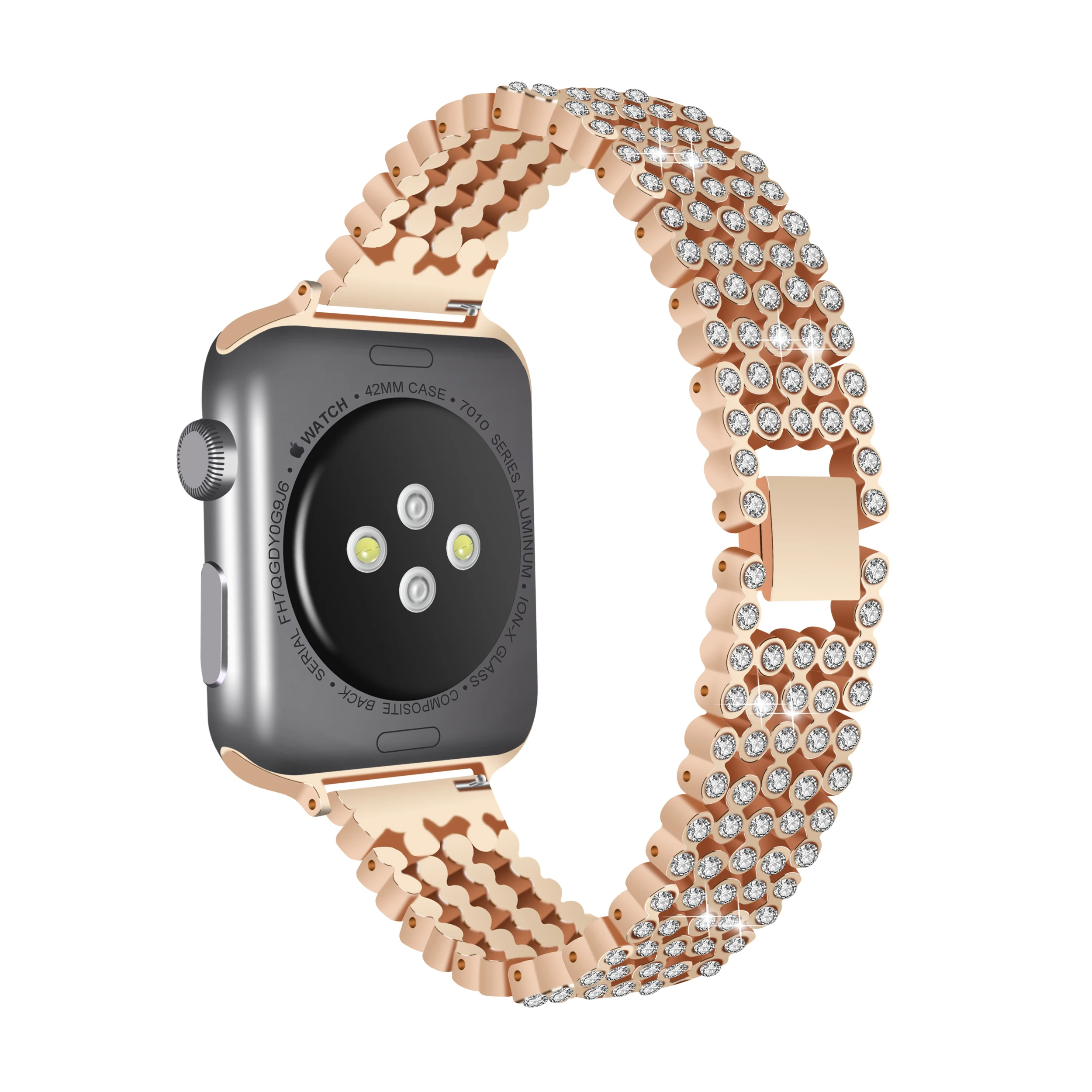 OULUCCI ремешок из нержавеющей стали со стразами для Apple Watch ремешок 38 мм/42 мм роскошный сменный ремешок для женщин для iWatch серии 5/4/3/2/1