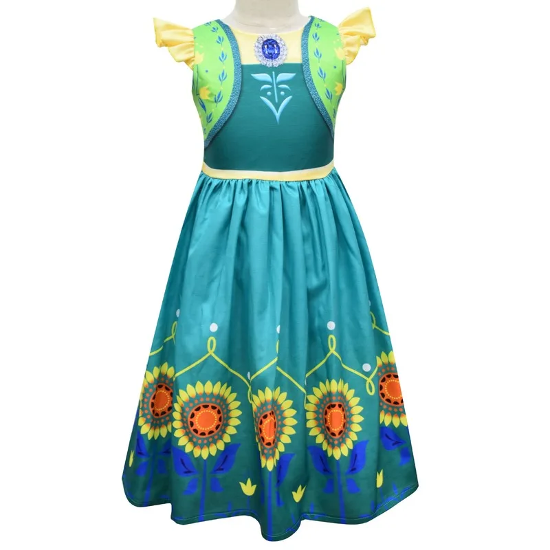 Carnival Girls Birthday Fashion Birthday Party Costume Cosplay Dress Toddler Girls Halloween Costume Kids Sunflower Dress Up