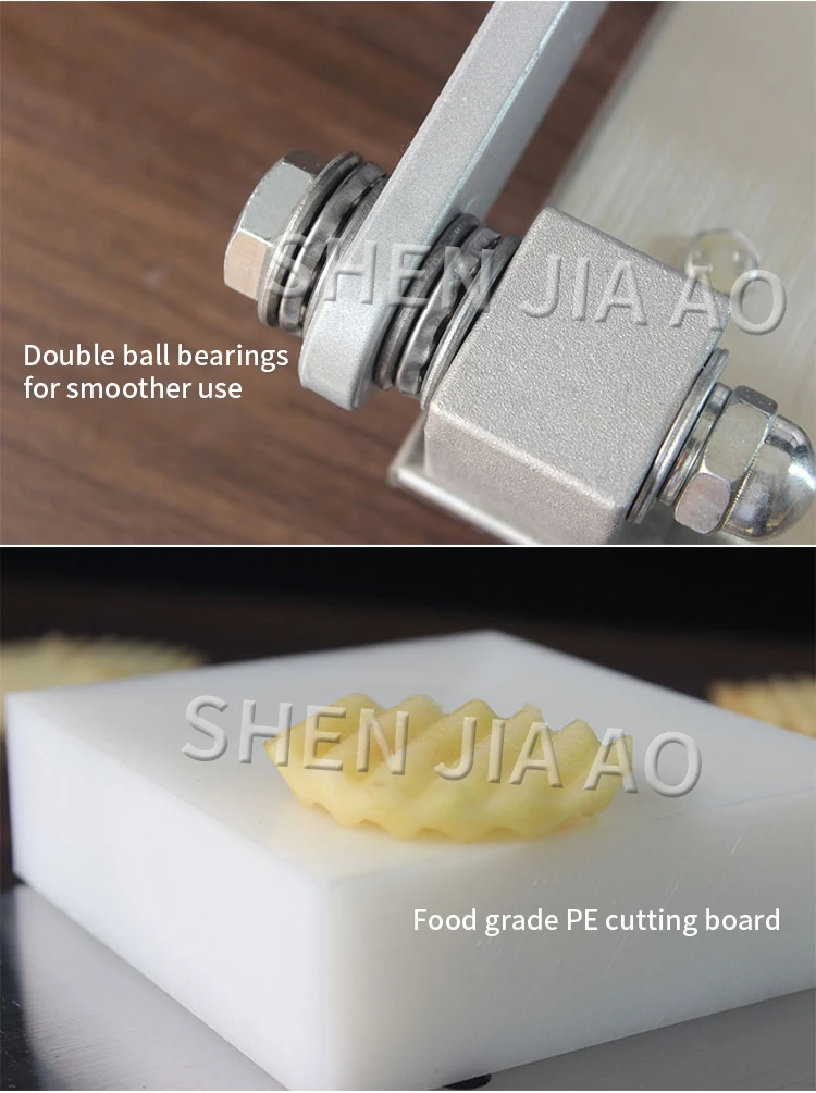 Manual Wave Spike Potato Machine Stainless Steel Cutting French Strip Cutters Ar