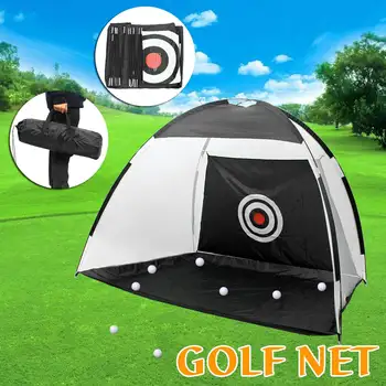 

Foldable Golf Hitting Cage Training Aids Indoor Outdoor Sport Golf Cage Swing Trainer Pad Set Garden Grassland Golf Practice Net