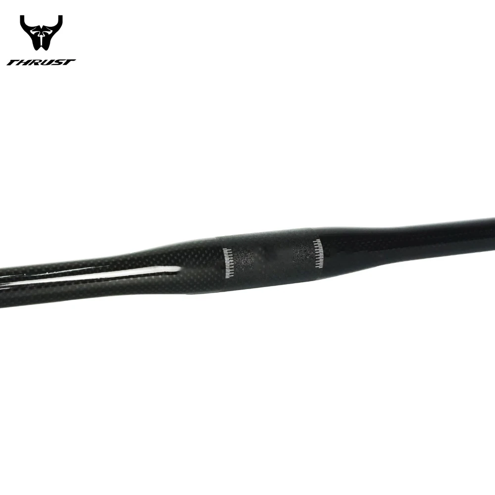 Mountain Bike Carbon Handlebar, Flat Matt, Glossy Bicycle Parts, 640, 660, 680, 700, 720mm, 31.8