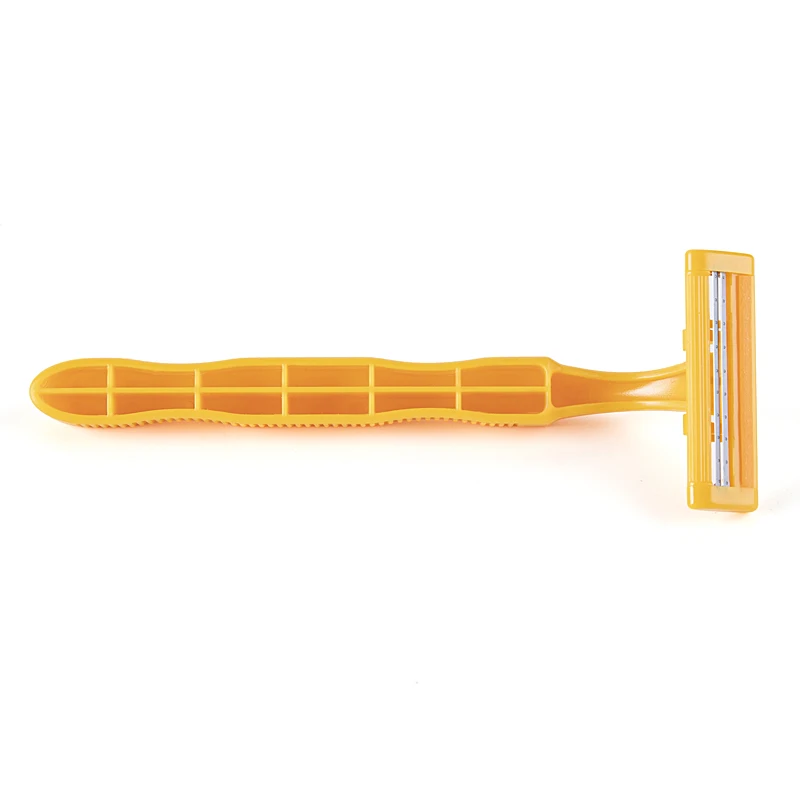 IGUETTA Men Razor For Face and Legs Yellow 5pcs Disposable Razor Two-Layer Blade Comfortable  Manual Razor Face Shaver For Women