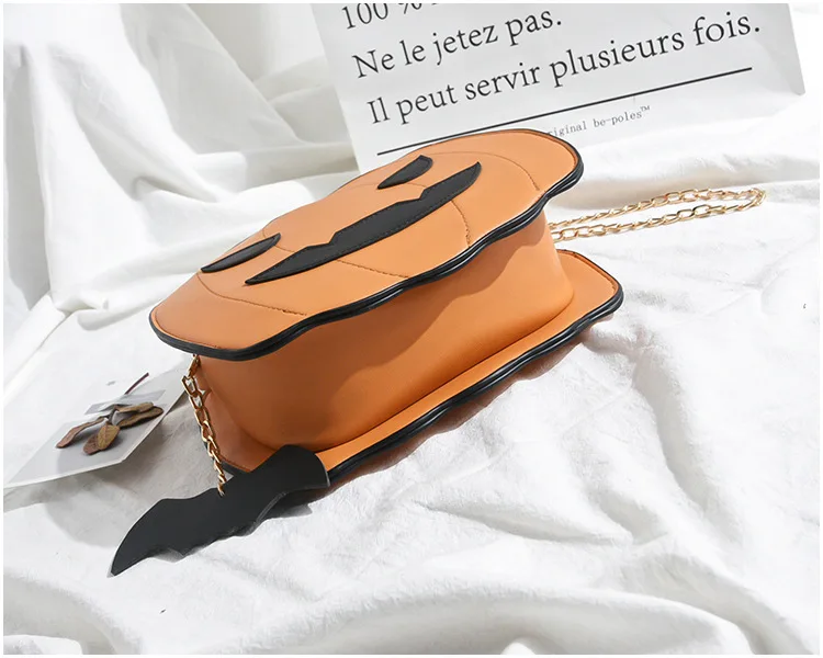 FIRMRANCH Хэллоуин тыква сумка контраст на одно плечо Crossbody цепочке| |