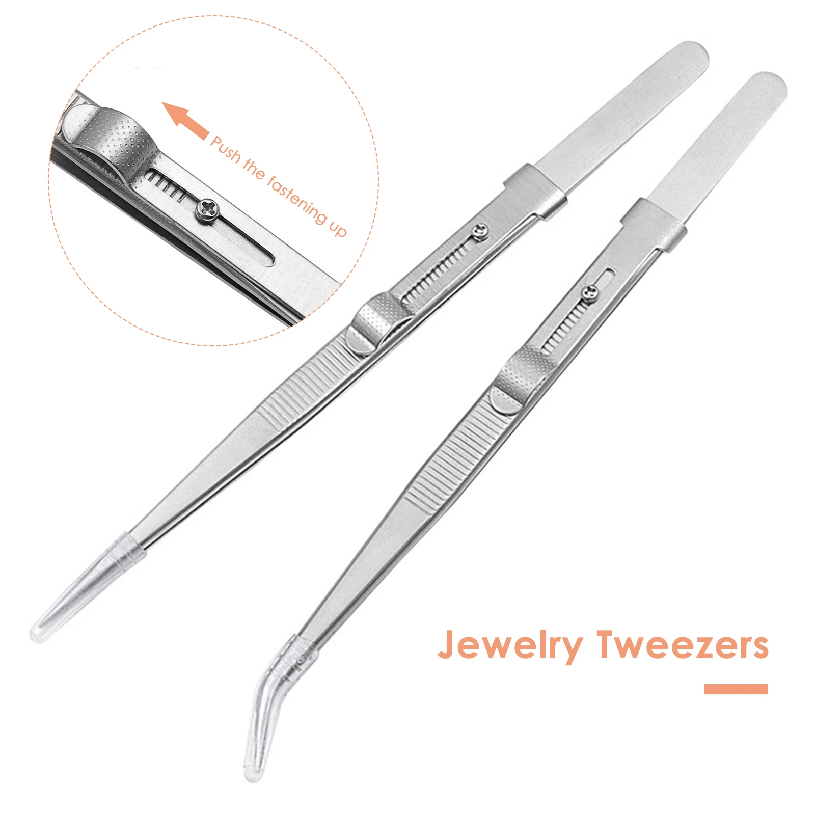 

Adjustable Professional Stainless Steel High Quality Jewelry Tweezers For DIY Diamond Gem Jewelry Jeweler's Jewelry Making Tools