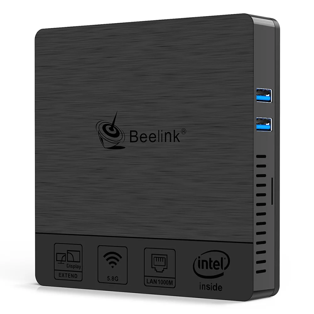 Beelink BT4 Мини ПК настольный компьютер с HD графикой 600 4 ГБ ОЗУ+ 64 Гб EMMC 2,4 ГГц+ 5,8 ггц WiFi 1000 Мбит/с 4 X USB3.0 BT4.0 ТВ коробка
