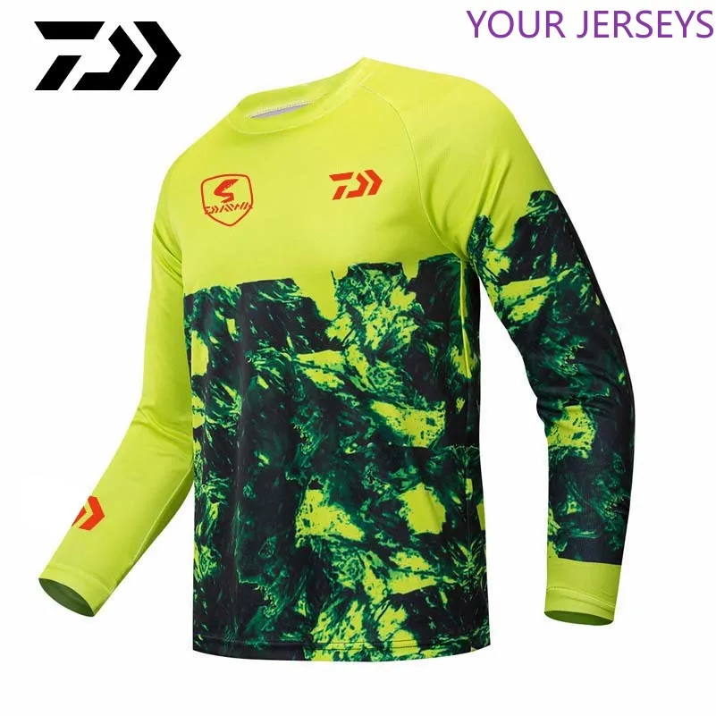 

Daiwa Fishing Clothes Jersey Motorcycle Moto Long Sleeve T Shirt Off-road 100% Polyester Anti-uv