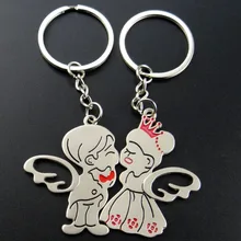 Напрямую от производителя, распродажа, Детские брелоки для пар, металлический ангел, брелок в виде короны, весенний фестиваль, День Святого Валентина, маленькие подарки