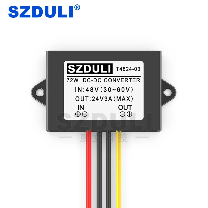 48V to 24V 3A 48V to 24V 3A Pressure Reducer DC Converter Automotive Regulator High Quality 48V DC to 24V DC 72W IP68 Waterproof - Цвет: 48V to 24V 3A