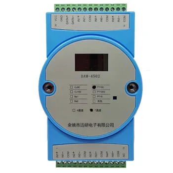 

Pt100 Platinum Thermal Resistance Temperature Acquisition Module 4 Road 7 Road Temperature Transmitter RS485 MODBUS DAM4502