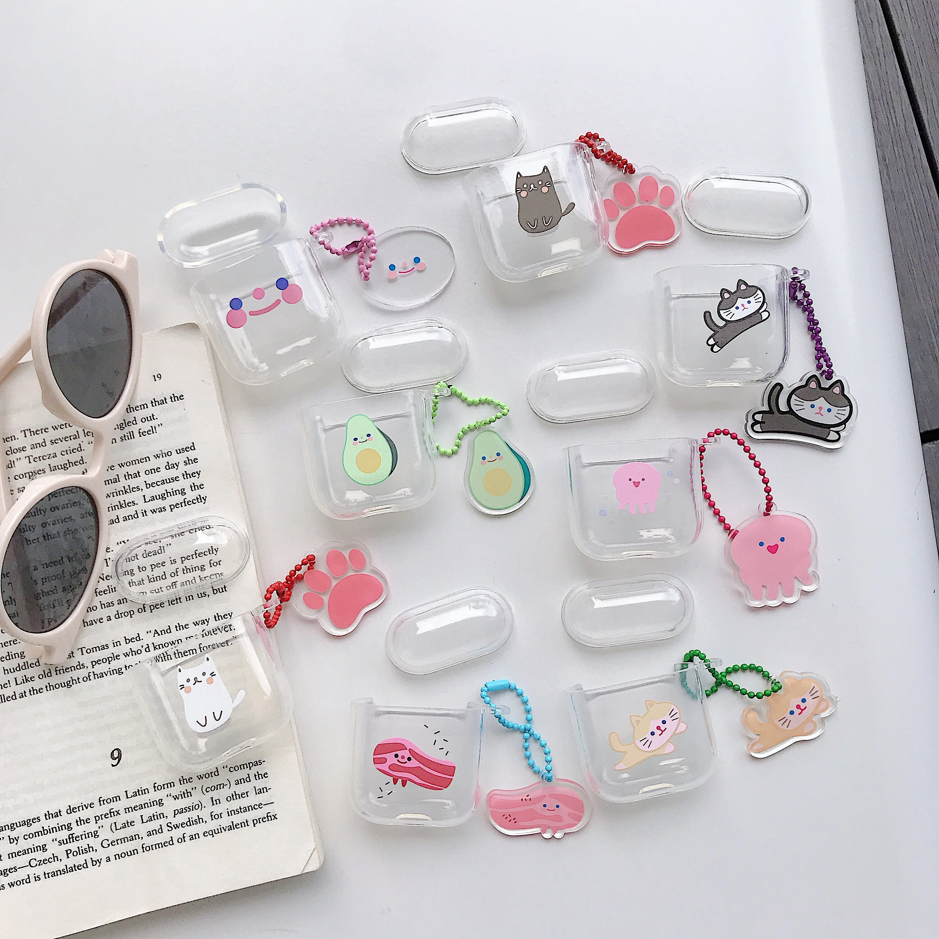 Чехол для airpods милые наушники чехол AirPods мультфильм фрукты беспроводные