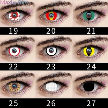 

1Pair/2Pcs Cosplay Contact Lenses Color Beautiful Big Pupil Lens For Eye Halloween Beauty Variety Cartoon Girl Cosmetic