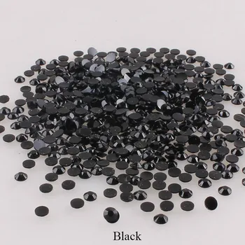 

Flat Back Nail Art Resin Black Rhinestones Non HotFix Rhinestones For Clothes Nail Art Decorations Accessories 1000pcs E