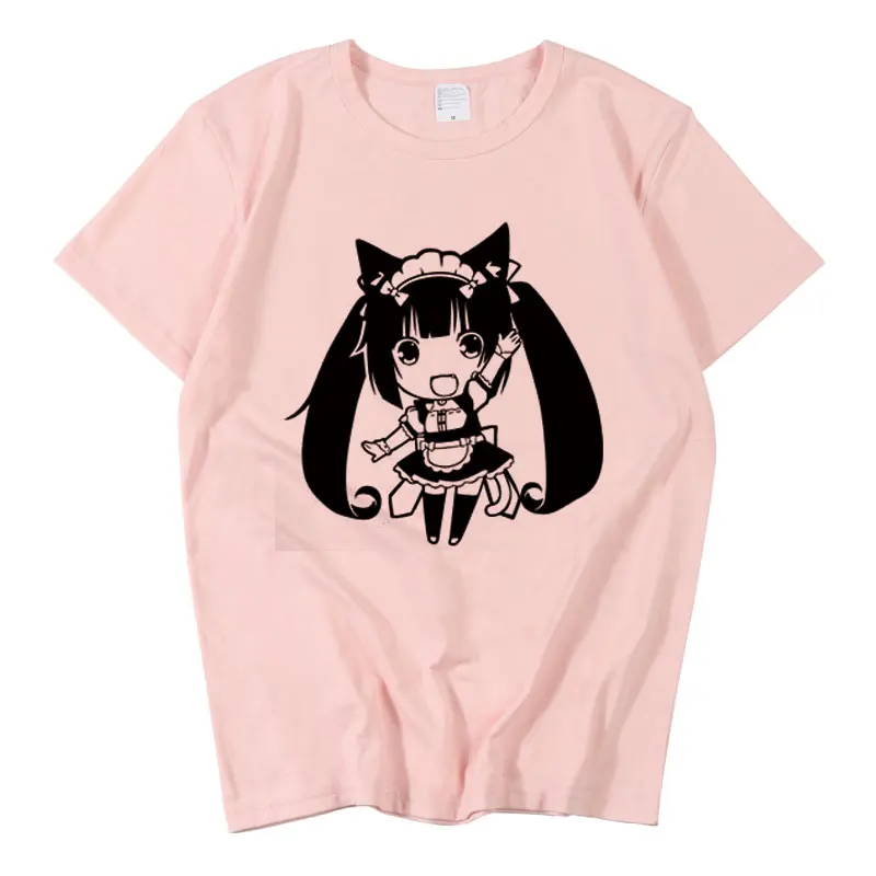 NEKOPARA chocolat Ванильная футболка для косплея, футболка в стиле аниме, модные мужские и женские хлопковые топы для студентов, новые футболки с коротким рукавом - Цвет: 15