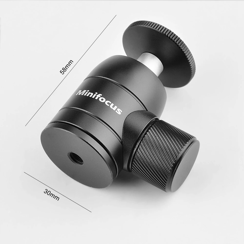 Mini Ball Head 1/4 inch Screw 360 Degree Rotatable Tripod Head LED Light Tripod Monopod Slider Digital Camera Compact DSLR tripod ball head cold shoe ball head camera panoramic head