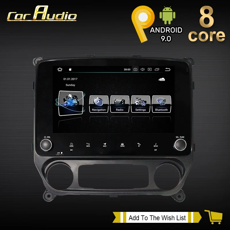 Android 9 автомобильный dvd навигатор для GMC Sierra через Vtrux грузовик/Chevrolet Silverado головное устройство мультимедийный плеер радио магнитофон