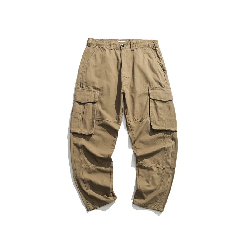 

Yi dao Vintage Bib Overall Young MEN'S Street Popular Brand Multi-pockets Loose Casual Pants Japanese-style Students Harem Pants