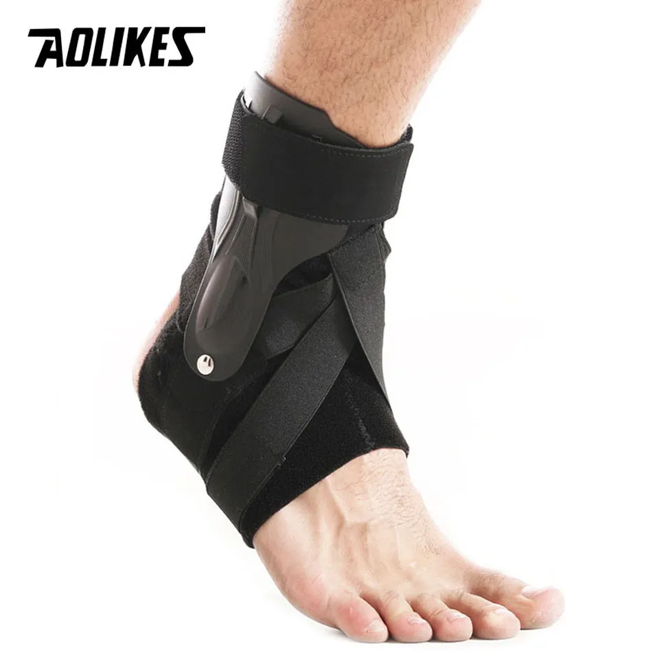 

AOLIKES 1 шт. спортивный поддерживающий фиксатор для голеностопа, бандаж, защита для ног, Регулируемый стабилизатор растяжения голеностопа