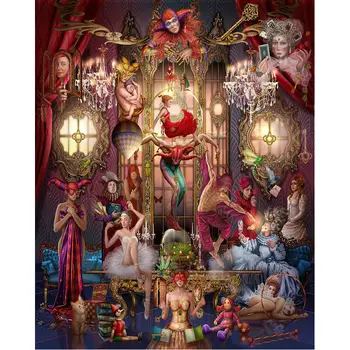 

5d Diy Diamond Painting pattern Square Rhinestones Cross Stitch acrobatics Diamond Embroidery Mosaic Magic woman Needlework